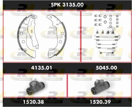 Roadhouse SPK 3135.00 - Комплект тормозных колодок, барабанные autosila-amz.com