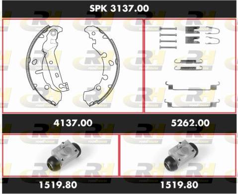 Roadhouse SPK 3137.00 - Комплект тормозных колодок, барабанные autosila-amz.com