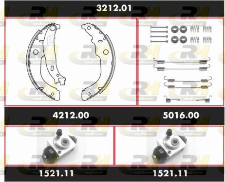 Roadhouse SPK 3212.01 - Комплект тормозных колодок, барабанные autosila-amz.com