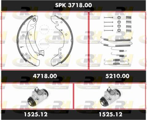 Roadhouse SPK 3718.00 - Комплект тормозных колодок, барабанные autosila-amz.com