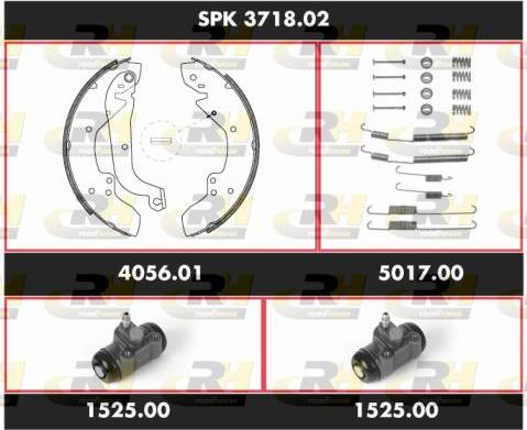 Roadhouse SPK 3718.02 - Комплект тормозных колодок, барабанные autosila-amz.com