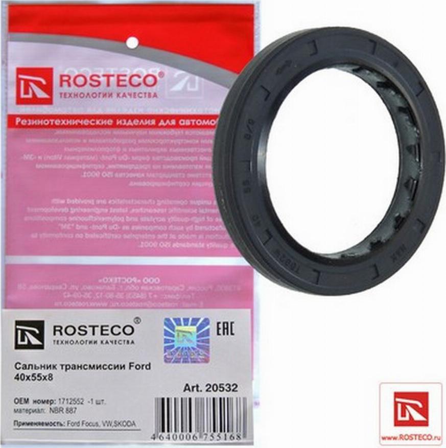 Rosteco 20532 - Уплотняющее кольцо вала, фланец автомат. коробки передач autosila-amz.com