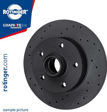 Rotinger RT 3122-GL T3 - Диск тормозной графитовый с перфорацией autosila-amz.com