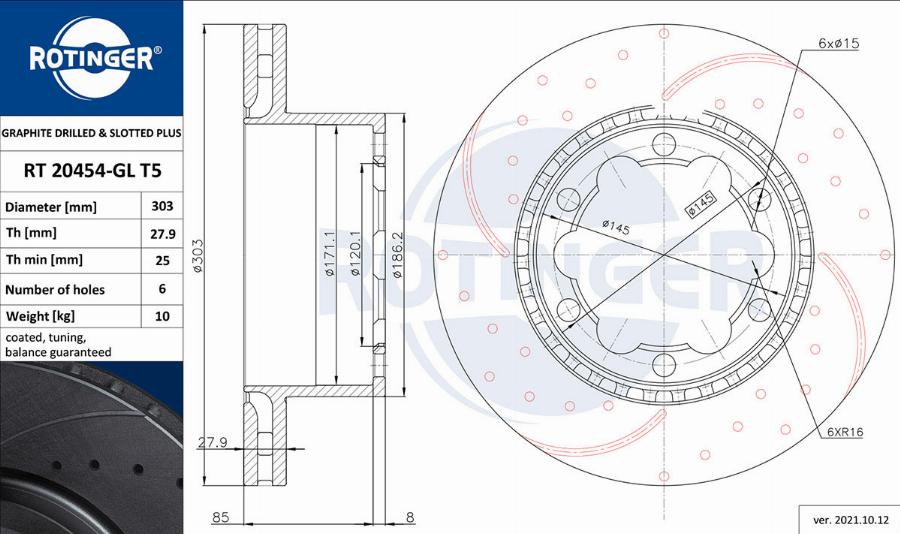 Rotinger RT 20454-GL T5 - Тормозной диск autosila-amz.com