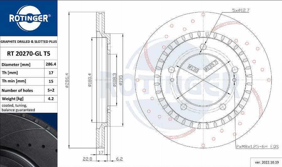 Rotinger RT 20270-GL T5 - Тормозной диск autosila-amz.com