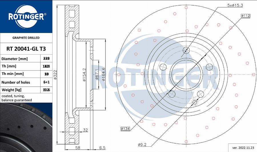 Rotinger RT 20720-GL T3 - Тормозной диск autosila-amz.com
