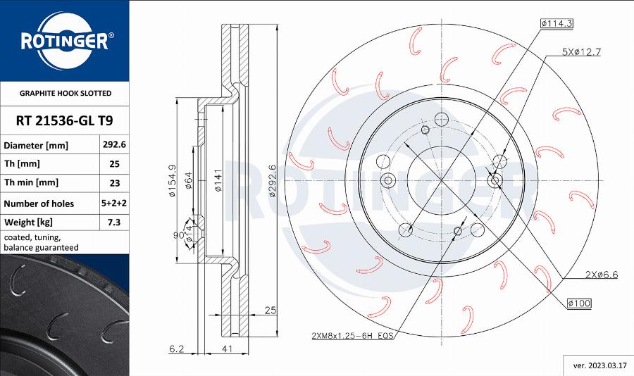 Rotinger RT 21536-GL T9 - Тормозной диск autosila-amz.com