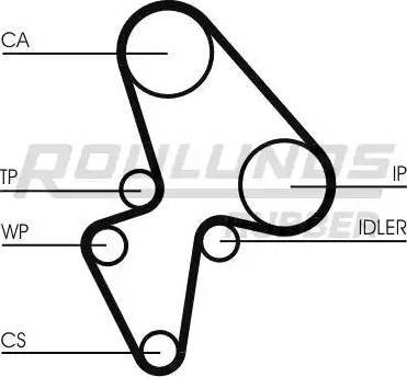 Roulunds Rubber RR1189 - Зубчатый ремень ГРМ autosila-amz.com