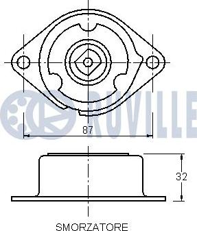 Ruville 540904 - Ролик приводного ремня Audi A6 <97,VW Golf <02/T4/Polo/Passat B3/B4/Vento,Seat Ibiza 1.9-2.5D autosila-amz.com