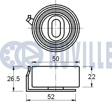 Ruville 540404 - Натяжной ролик, зубчатый ремень ГРМ autosila-amz.com