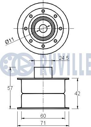 Ruville 540402 - Направляющий ролик, зубчатый ремень ГРМ autosila-amz.com