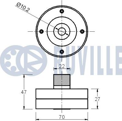 Ruville 540512 - Ролик, поликлиновый ремень autosila-amz.com