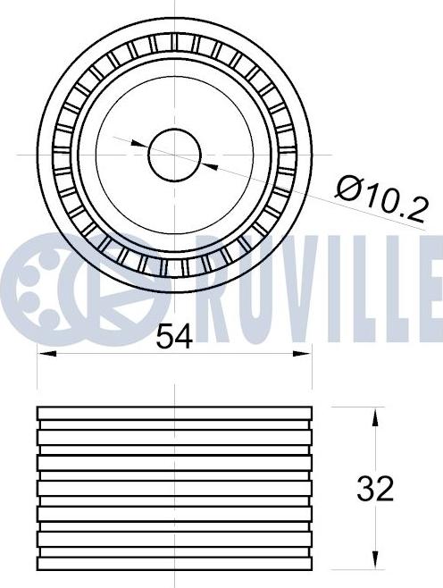 Ruville 540584 - Ролик ГРМ RENAULT CLIO II-III/LAGUNA I-IIIKANGOO/LOGAN 1.4-2.0 1997 => autosila-amz.com