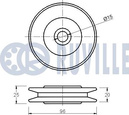 Ruville 540699 - Направляющий ролик, клиновой ремень autosila-amz.com