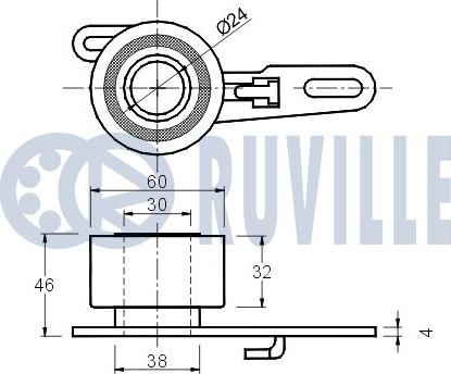 Ruville 540054 - Натяжной ролик, зубчатый ремень ГРМ autosila-amz.com