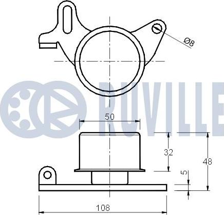 Ruville 540021 - Натяжной ролик, зубчатый ремень ГРМ autosila-amz.com