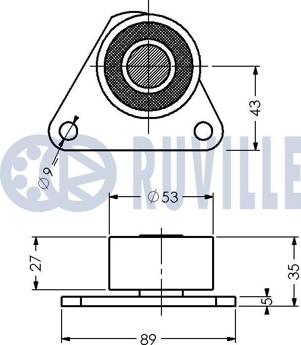 Ruville 540193 - Направляющий ролик, зубчатый ремень ГРМ autosila-amz.com