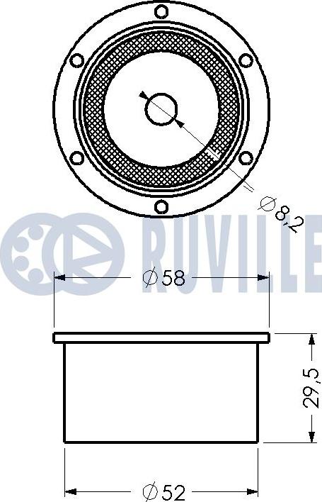 Ruville 540101 - Ролик ГРМ Chevrolet Captiva 2.4i 06, Opel Antara/Omega B/Astra G/Vectra A/B 1.8-2.4i autosila-amz.com