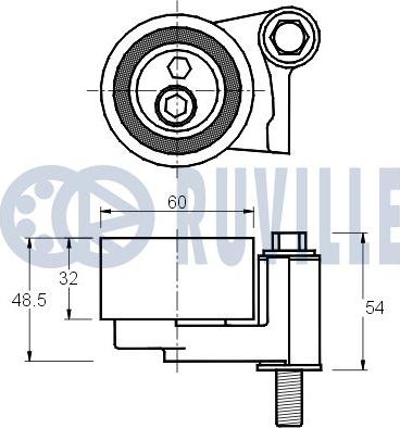 Ruville 540864 - Натяжной ролик, зубчатый ремень ГРМ autosila-amz.com