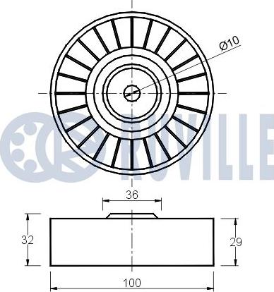 Ruville 540341 - Ролик, поликлиновый ремень autosila-amz.com