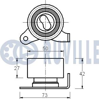 Ruville 540325 - Натяжной ролик, зубчатый ремень ГРМ autosila-amz.com