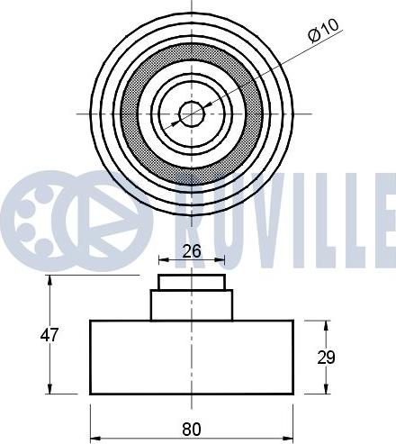 Ruville 540277 - Ролик ремня ГРМ VW GOLF IV,BORA/SKODA OCTAVIA 1.9TDi /CRAFTER 2.5TDi autosila-amz.com