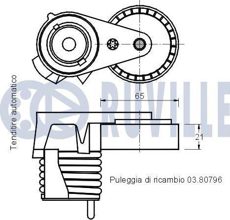 Ruville 541491 - Натяжитель, поликлиновый ремень autosila-amz.com