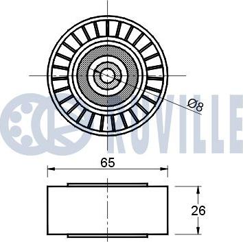 Ruville 541448 - Ролик, поликлиновый ремень autosila-amz.com