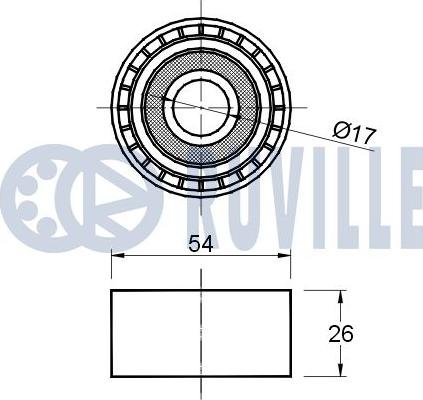 Ruville 541537 - Ролик, поликлиновый ремень autosila-amz.com