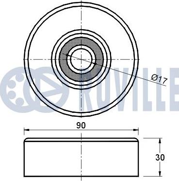 Ruville 541015 - Ролик, поликлиновый ремень autosila-amz.com