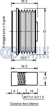 Ruville 541317 - Шкив генератора, муфта autosila-amz.com