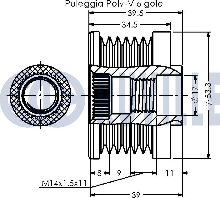 Ruville 541207 - Шкив генератора, муфта autosila-amz.com