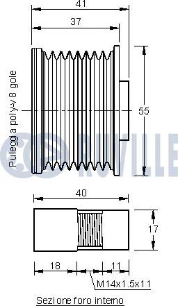 Ruville 541771 - Шкив генератора, муфта autosila-amz.com