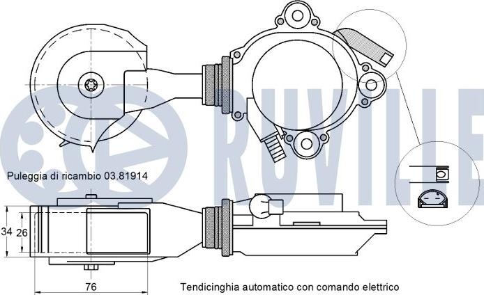 Ruville 542020 - Натяжитель, поликлиновый ремень autosila-amz.com