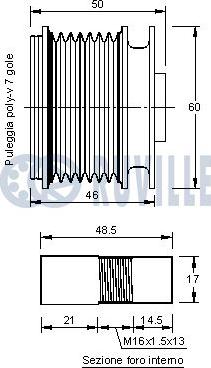 Ruville 542148 - Шкив генератора, муфта autosila-amz.com