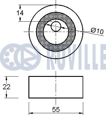 Ruville 542119 - Ролик ГРМ RENAULT CLIO II/KANGOO/LOGAN 1.4/1.6 1997 => autosila-amz.com