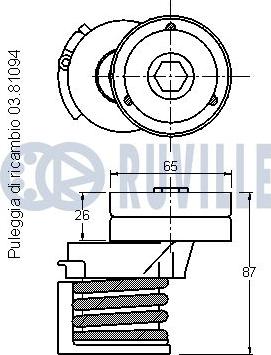 Ruville 542170 - Натяжитель, поликлиновый ремень autosila-amz.com