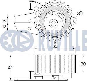 Ruville 542882 - Натяжной ролик, зубчатый ремень ГРМ autosila-amz.com