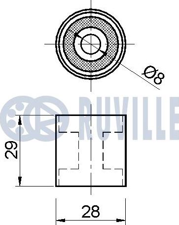 Ruville 542343 - Направляющий ролик, зубчатый ремень ГРМ autosila-amz.com