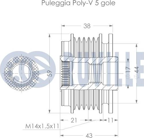 Ruville 542770 - Шкив генератора, муфта autosila-amz.com