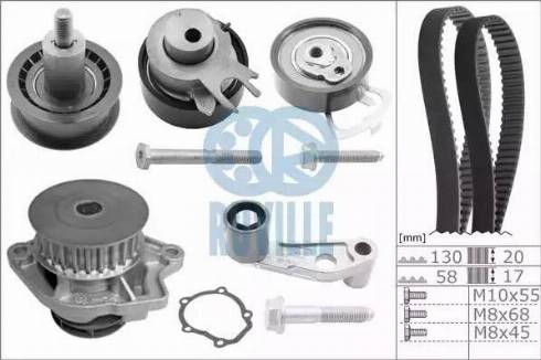 Ruville 55456701 - Водяной насос + комплект зубчатого ремня ГРМ autosila-amz.com