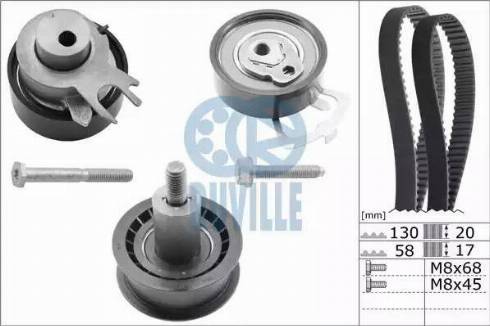 Ruville 5545672 - Комплект зубчатого ремня ГРМ autosila-amz.com