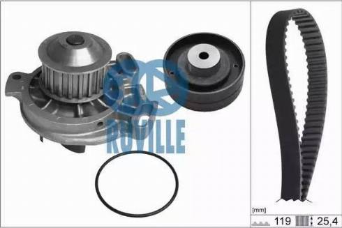 Ruville 55401711 - Водяной насос + комплект зубчатого ремня ГРМ autosila-amz.com