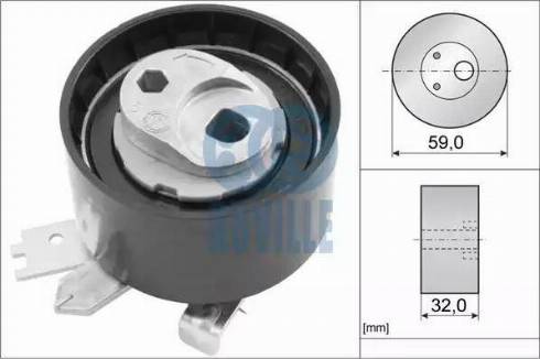 Ruville 55641 - Натяжной ролик, зубчатый ремень ГРМ autosila-amz.com