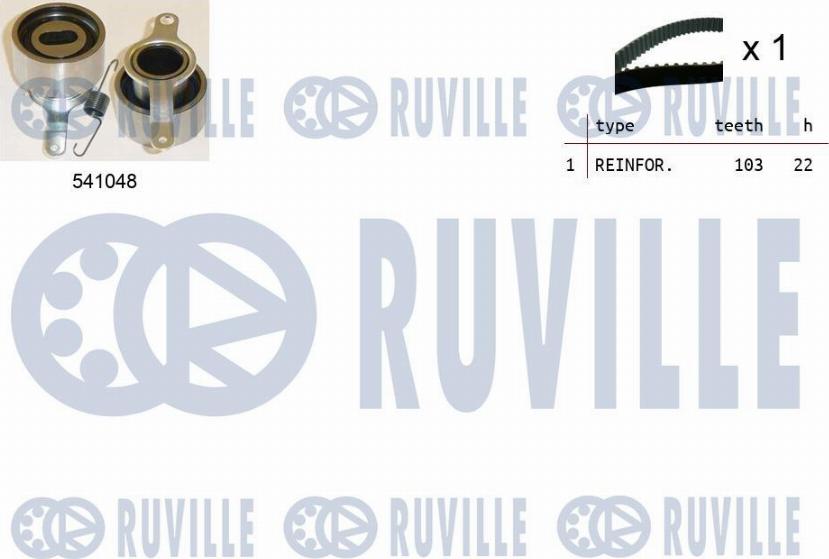 Ruville 550449 - Комплект зубчатого ремня ГРМ autosila-amz.com