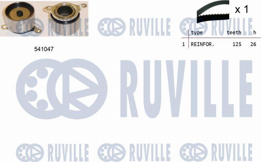 Ruville 550448 - Комплект зубчатого ремня ГРМ autosila-amz.com