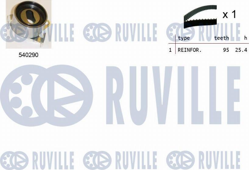 Ruville 550404 - Комплект зубчатого ремня ГРМ autosila-amz.com
