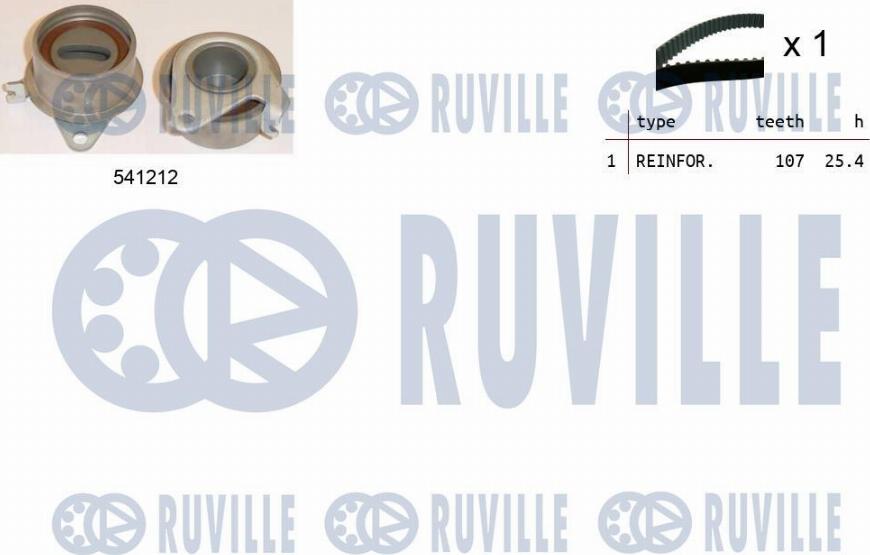 Ruville 550417 - Комплект зубчатого ремня ГРМ autosila-amz.com