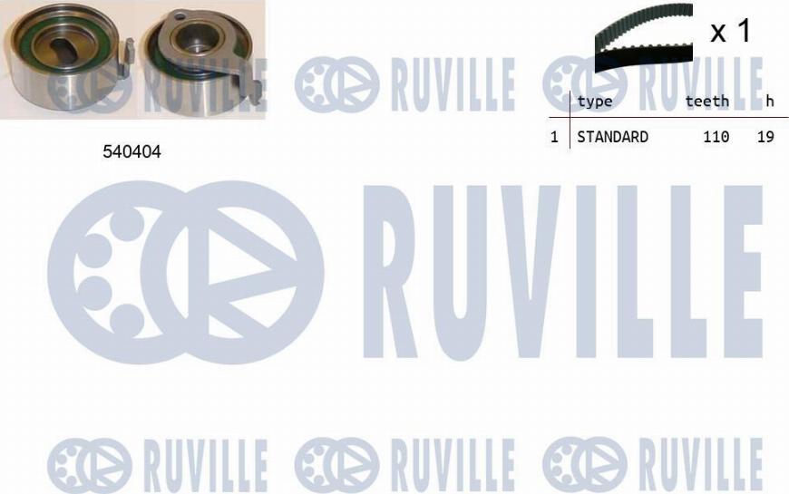 Ruville 550483 - Комплект зубчатого ремня ГРМ autosila-amz.com