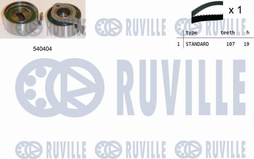 Ruville 550482 - Комплект зубчатого ремня ГРМ autosila-amz.com